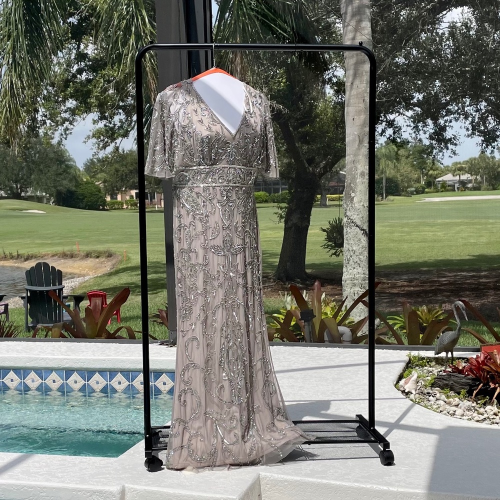 Adrianna Pappel, Size 8, Taupe gown